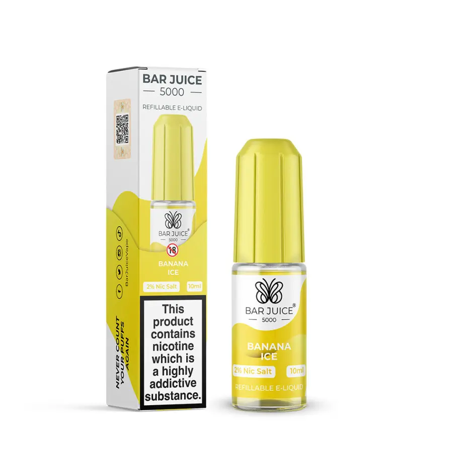 Banana Ice Nic Salt E-Liquid by Bar Juice 5000 Salts 10ml